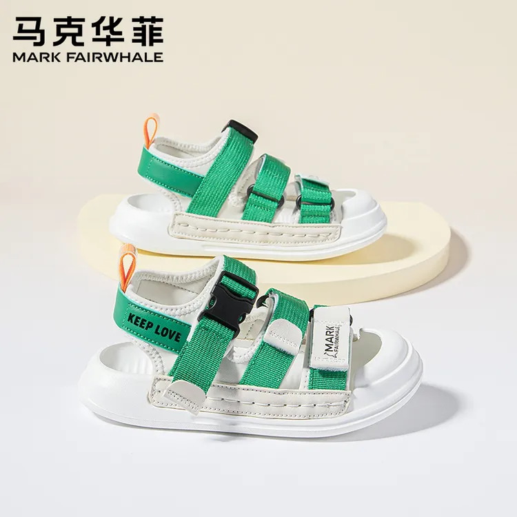 马克华菲车缝线沙滩鞋休闲风夏季凉鞋男童防滑运动时尚童鞋中大童