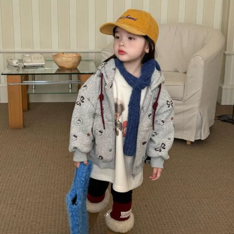 苏右 （现货）连帽秋季拉链衫拉链外套冬款秋冬加绒洋气卫衣外套