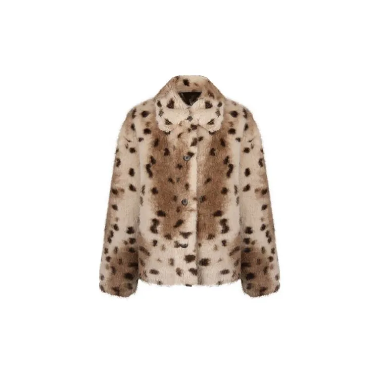 SMALLIU MODE 人造皮草  冬季豹纹环保皮草保暖外套