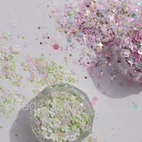 春田花花混色亮片美甲流麻梅花花瓣哑光混合材料闪粉diy指甲装饰