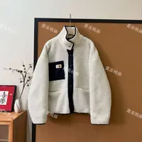 喜樂  2025两面穿立领拼色毛毛外套冬季新款时尚百搭休闲简约女士