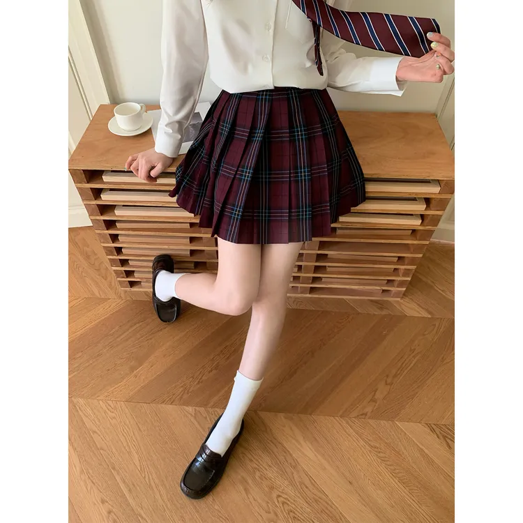 东京岁时记jk原创正版学院风格裙树莓冰茶小个子日系高腰半身裙女