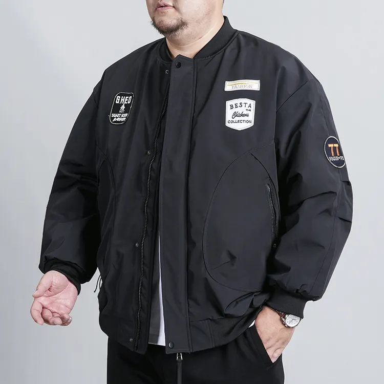 LIUGEJIA/六个加大码男装运动长袖飞行服棒球领棉服男YLFF-2533-A