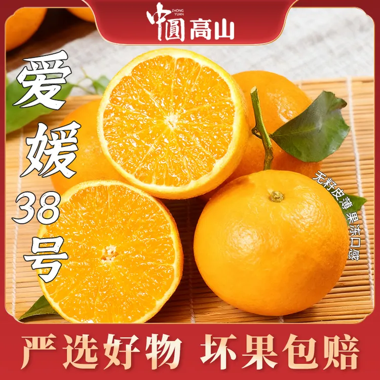中圆高山四川爱媛果冻橙皮薄多汁当季水果产地直发新鲜水果橙子
