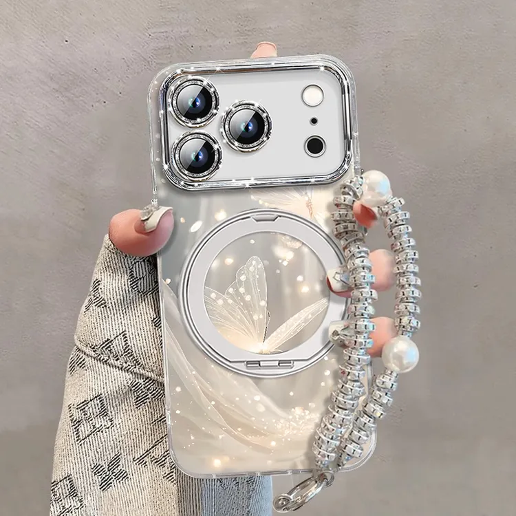 适用苹果17promax新款手机壳iPhone16pro硅胶15防摔14曼妙蝴蝶