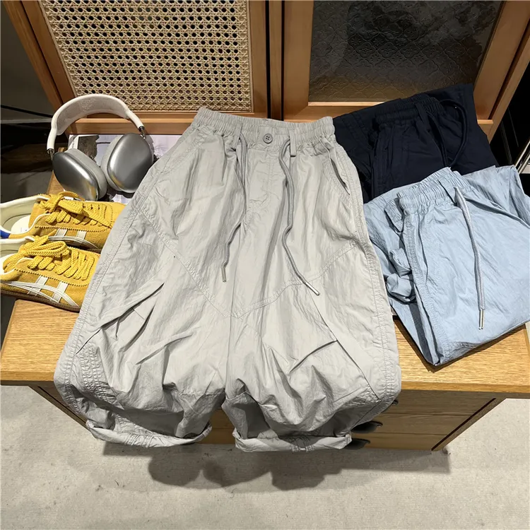 吴小越W1332男童拼接散兵裤子儿童运动户外长裤男孩休闲运动裤