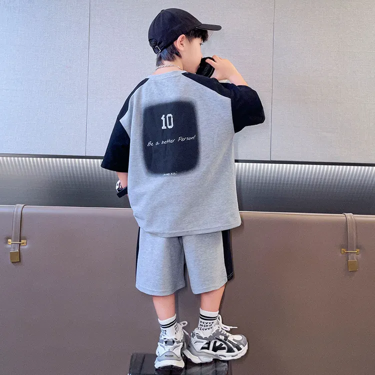 童装男童夏装短袖套装2025新款休闲中大童衣服儿童帅气夏季男孩潮