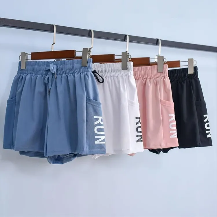 迪卡侬ins2025新款运动短裤女宽松速干带口袋高腰休闲跑步健身瑜