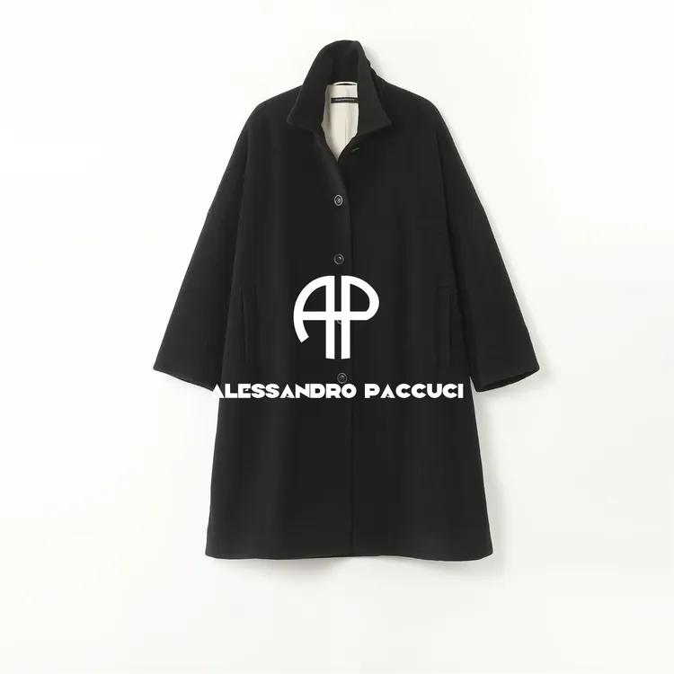 AP洛哥54050DY【冬日记事加长】黑标绵羊毛+羊驼毛夹骆驼绒大衣女装