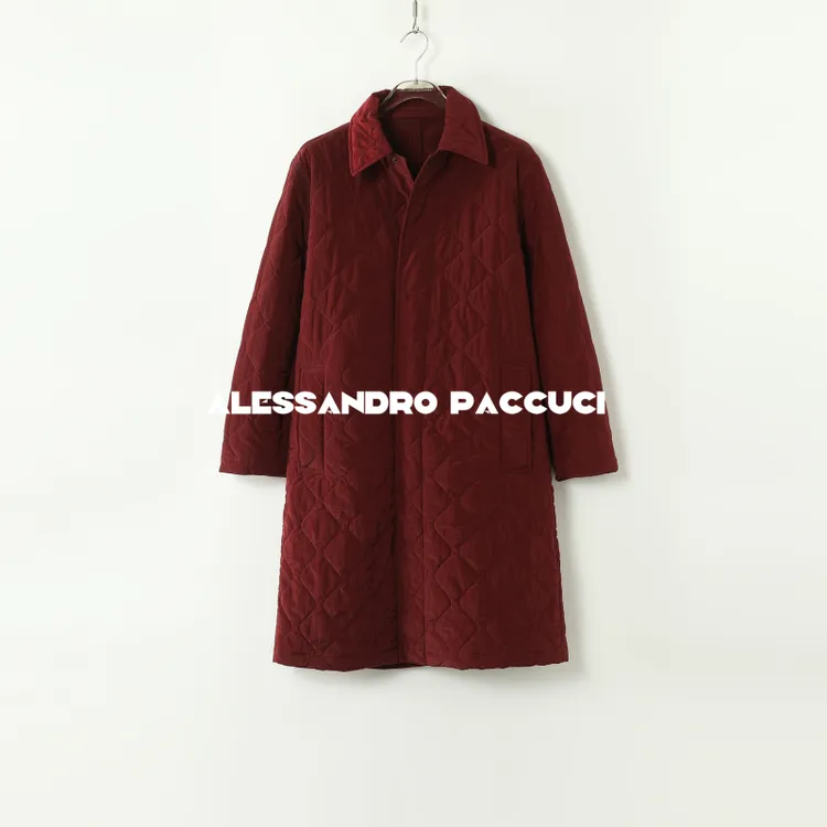 AP洛哥44012GM【驼影】纯色翻领骆驼绒绗线休闲中长款外套2024冬