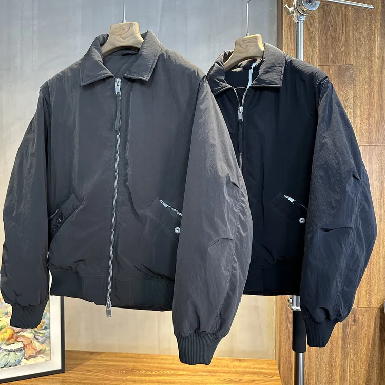 （楠悦）冬季新款羽绒夹克羽绒服翻领休闲男士保暖90白鸭绒