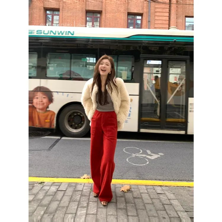 【DATOUHEI 秋冬新品】“釜山迷雾"皮毛一体环保毛外套D225I21763