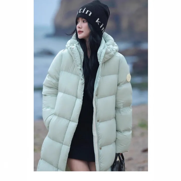 韩版时尚休闲百搭潮流秋冬女装保暖加厚连帽羽绒服女2025年新款高