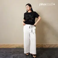 【折扣款】PLUSMALL 万搭奶油裤 梭织斜纹休闲风直筒裤PM2503058
