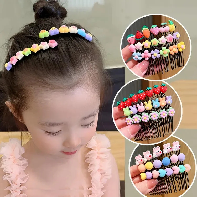 儿童碎发发梳可爱女童碎发整理神器发卡头饰5-12岁女童大气发饰