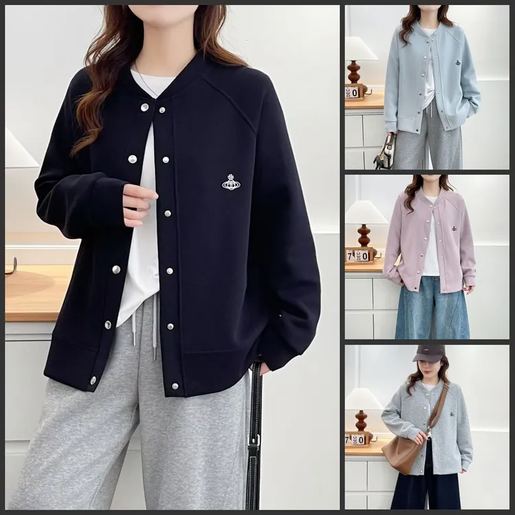 120-200斤大码女装胖mm秋季休闲宽松百搭棒球领显瘦外套卫衣上衣