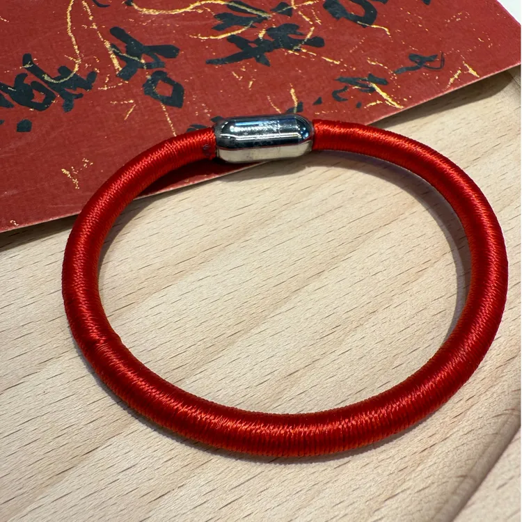 天然辰砂原矿朱砂颗粒手镯经典复古港风复古民族风饰品红色复古