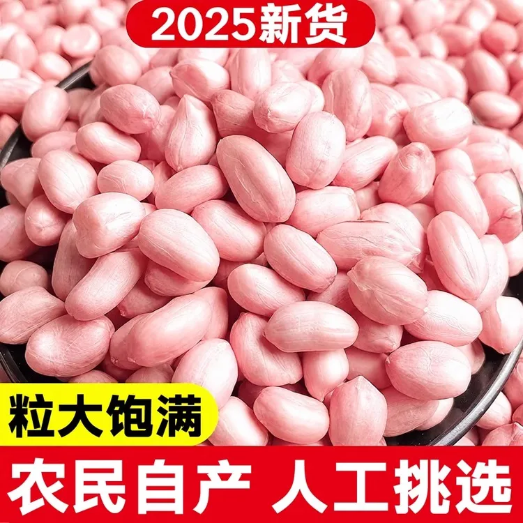 5斤装2025年新花生米农家自种新鲜干花生米开封特产精选好花生米