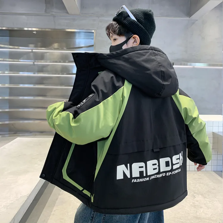 男童冬季派克服外套2025新款洋气中大童加绒加厚秋冬季冲锋衣冬装