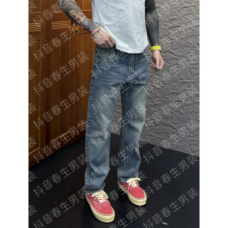 2026秋冬新品时尚休闲百搭宽松净版男士直筒牛仔裤552