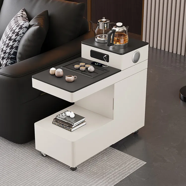 可移动茶几沙发边柜茶水柜高级感客厅侧边几茶台烧水壶一体收纳柜
