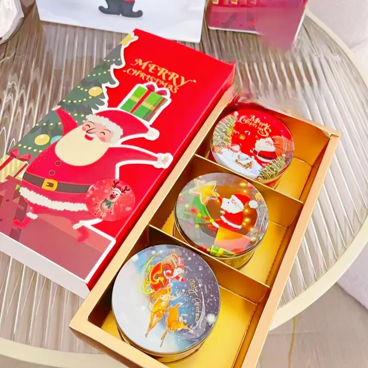 〖贺卡圣诞礼盒〗正宗百草秋梨膏糖儿童清凉润喉网红可爱罐装铁盒装