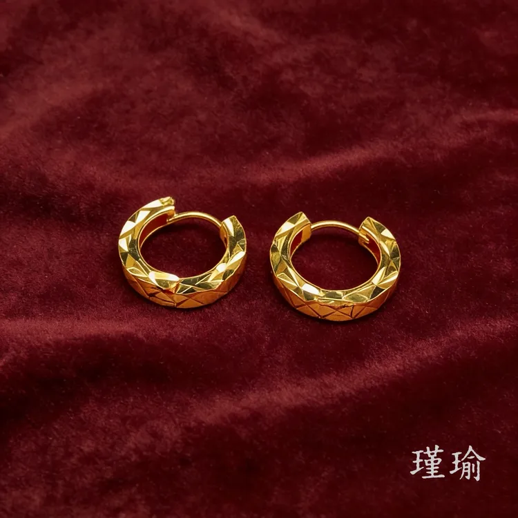 K0706黄色碎冰满天星耳圈多样性发货44566