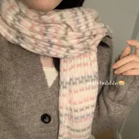 【汐汐专属】女日系千鸟格格子围巾保暖围脖 保暖常规款加厚条纹