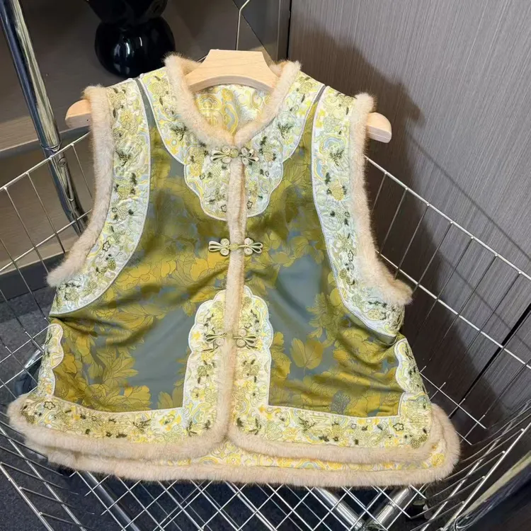 【绿野仙踪】冬季加棉加厚双面双穿重磅刺绣国风冬款双面双穿马甲