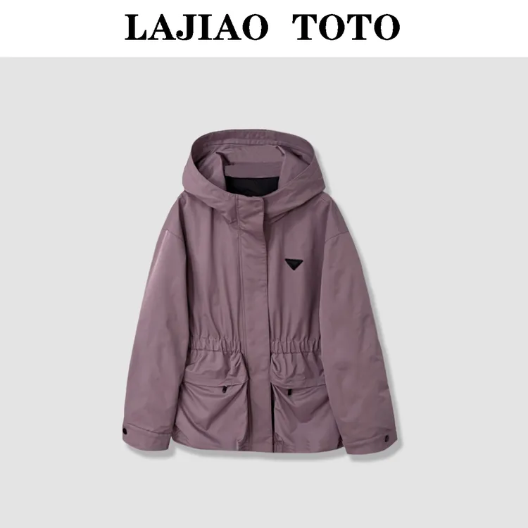 辣椒姐【三角鹅绒】冬季宽松舒适女士鹅绒冲锋外套短款#6125