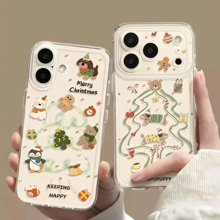 BANCA圣诞树小熊企鹅适用iPhone17/16手机壳苹果华为OPPO小米vivo