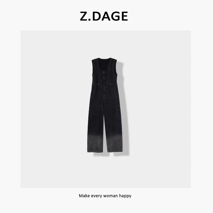 z.dage-‘小众老钱’时尚极简风春款可调节无袖显瘦连体裤-25144