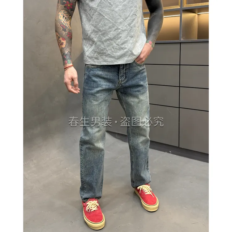 2026秋冬新品时尚休闲百搭宽松净版男士直筒牛仔裤552