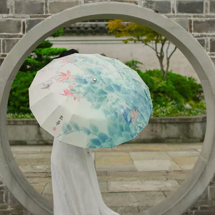 鲍海斌老师原作凝翠16骨晴雨伞