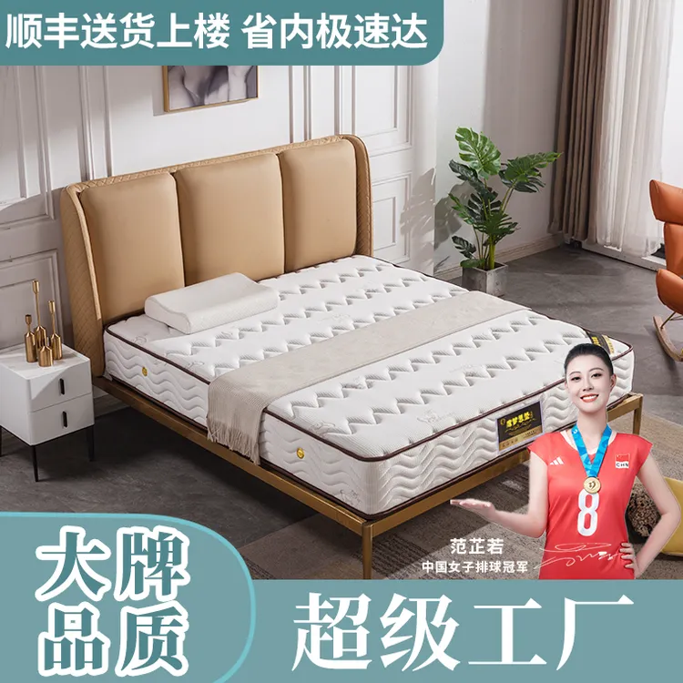 正品香港席梦思十大名牌20CM厚软硬两用1.8M乳胶椰棕弹簧床垫家用
