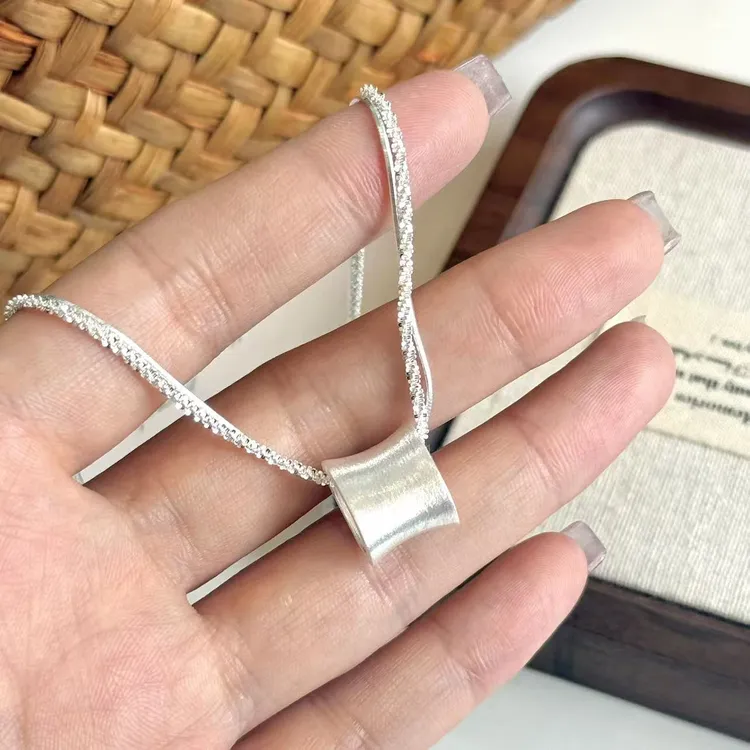 链子925银 【小蛮腰】拉丝小众轻奢纯银项链甜美简约气质日韩系时尚