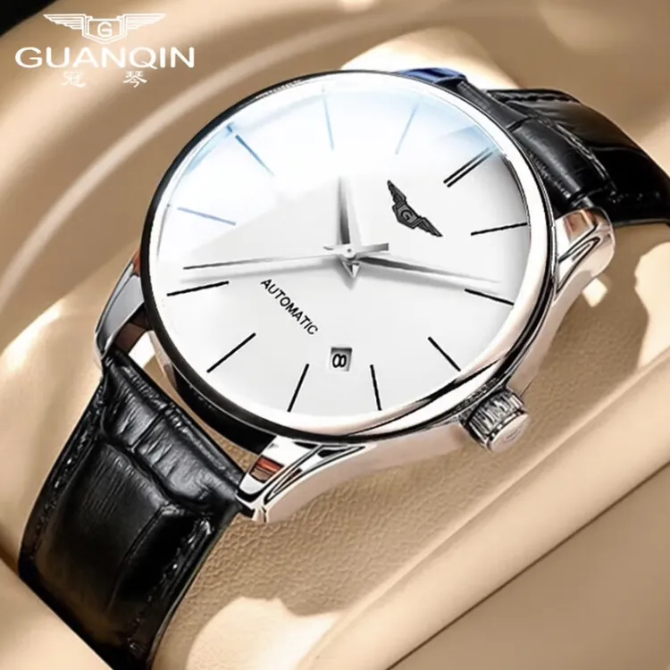 新款正品冠琴手表男机械表真皮带全自动气质时尚男表防水男士手表