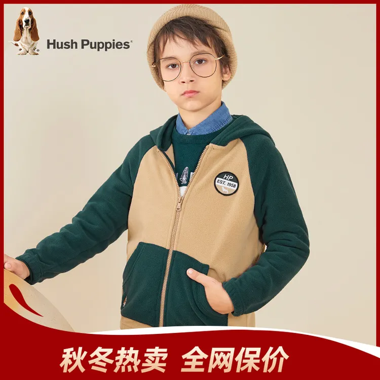 S暇步士童装春秋季新款儿童上衣保暖拼色摇粒绒外套HPQQND28CC773