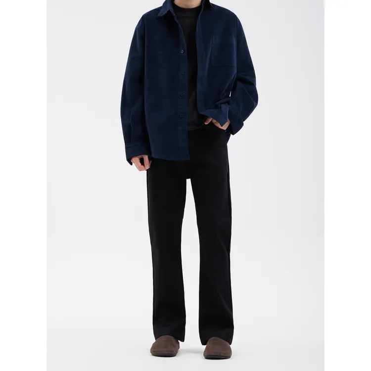 怪兽实验室秋冬上新【317常规】黑色弯刀微喇牛仔裤通勤弹力长裤