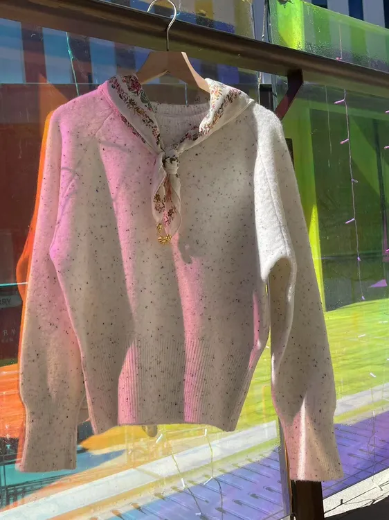 糖果百搭毛衣女款秋季运动针织长袖女士休闲时尚