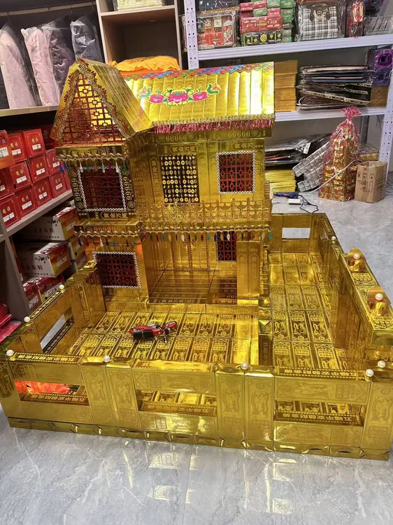 精品带家具家电二层带院别墅手工折纸半成品材料包附教程