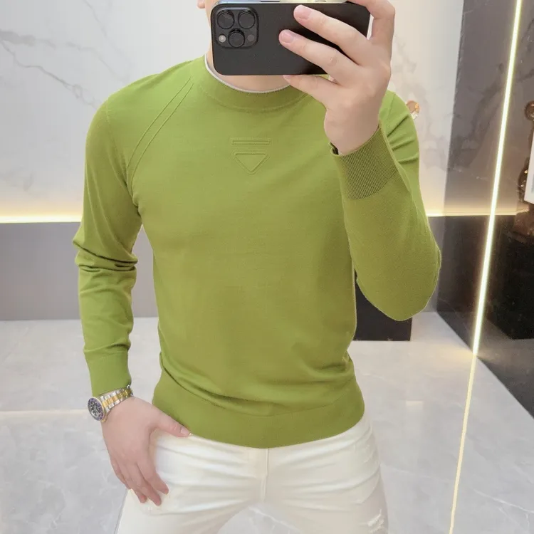度尚-2025早秋款高品质轻奢时尚修身百搭长袖针织打底衫毛衣8865