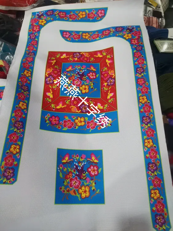 老式刺绣婴儿十字绣背带半成品男女宝宝四季通用前后两用