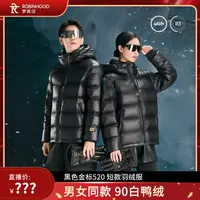 罗宾汉黑色金标3.0升级版连帽短款羽绒服-R048Y51542