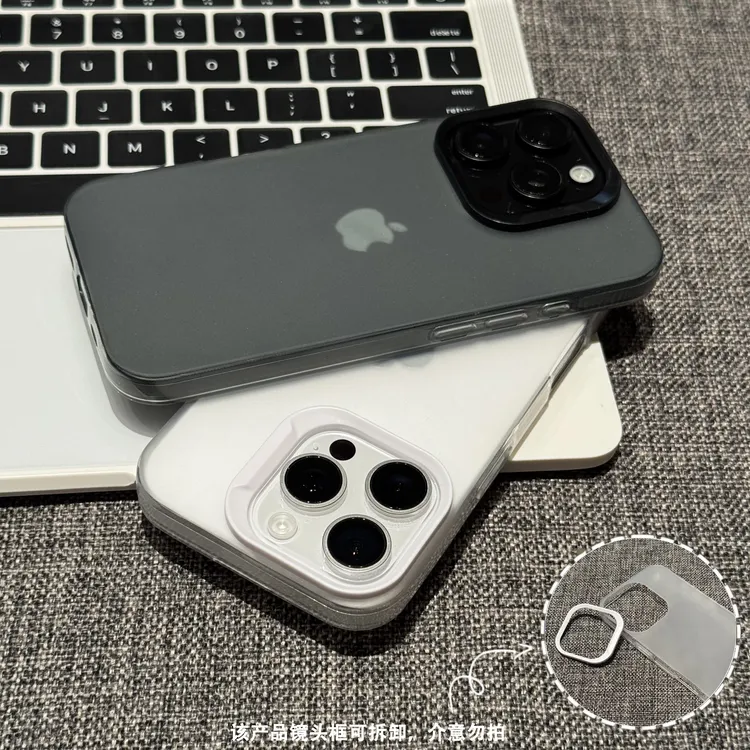 ZMGX简约高级透明磨砂适用苹果15手机壳iPhone13/16Promax/14软17