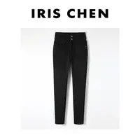 IRIS CHEN 德绒妖精裤 25秋冬“亲肤弹力棉”高腰修身牛仔裤25KZ875