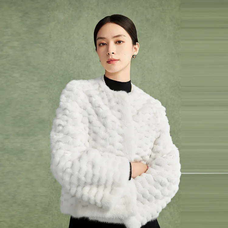 丹麦哥本哈根水貂毛皮草2024年新款轻奢保暖外套-MJFD02FMJ605W11