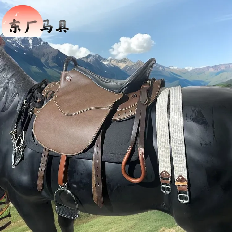 马鞍全皮雕花西部舒适座面适合野骑休闲骑行舒适性强久骑不累