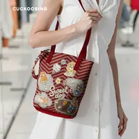 CUCKOOSING原创x联名/柯基 斜跨水桶包小众文艺大容量单肩女包包