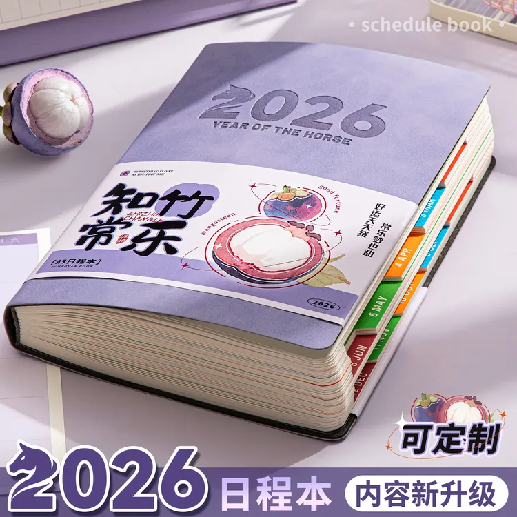 2026全年日程本计划表新款定制笔记本子工作日志日记本日历